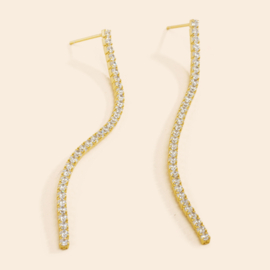 Rebelle Amsterdam tennis earrings white