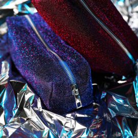 &Klevering glitter case galaxy paars