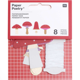 Rico Design cadeaulabels paddenstoelen