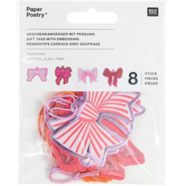 Rico Design cadeaulabels strikken roze