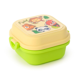 Bento snackbox 2 vakken jungle dieren