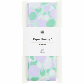 Taftband lint marmering mintgroen lila