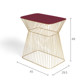 Bold Monkey No Offence side table wine red