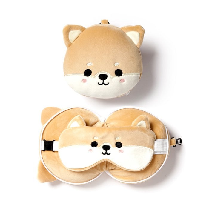 Relaxeazzz reiskussen met masker hond Shiba inu