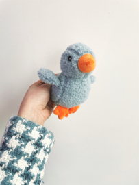 Knuffel eend blauw