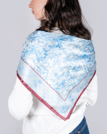 Fable England bunny blues square scarf
