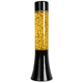 Glitter lava lamp zwart goud sterren