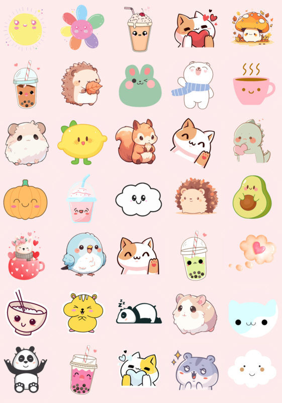 Stickervaria stickervel kawaii cuties