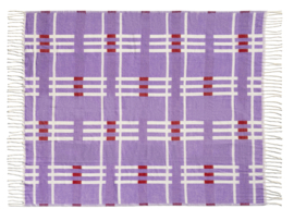 &Klevering plaid plano 130 x 200 rood paars
