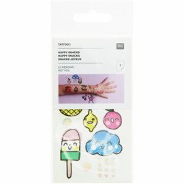 Rico Design plak tatoeages happy snacks
