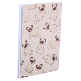 Mopshond 6-delige stationery set