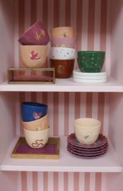 ATLITW grote witte kop gekleurde sterren