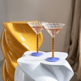&Klevering champagne coupe set perle amber