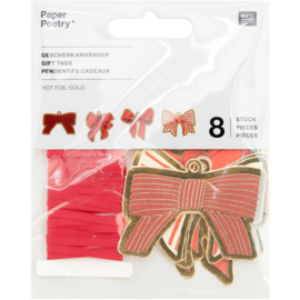 Rico Design cadeaulabels strikken rood