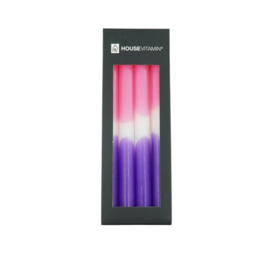 Housevitamin neon dipdye dinerkaarsen set roze paars