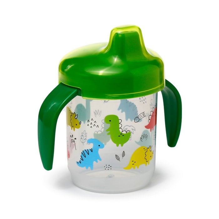 Tuitbeker met deksel dinosaurus groen