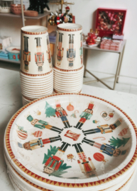 Papieren bekers kerst notenkraker