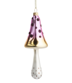 &Klevering kerst ornament mushroom paars
