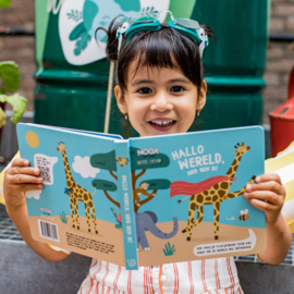 Boek: Hallo wereld, hier ben ik! - Kartonnen flappenboek