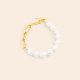 Rebelle Amsterdam double bracelet pearls