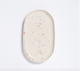 Egg back home party tray groot ovaal 30 cm wit