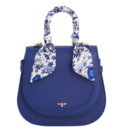 Fable England blue Agnes top handle saddle bag