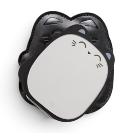 Staande reisspiegel zwarte kat met hoesje