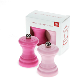 Rex London travel zout & pepermolen set roze
