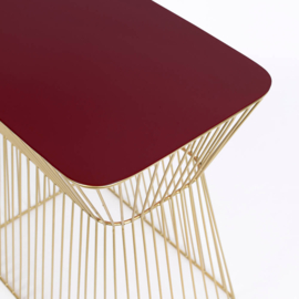 Bold Monkey No Offence side table wine red