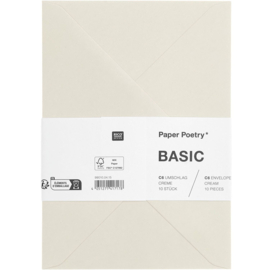 Rico Design set van 10 enveloppen C6 crème