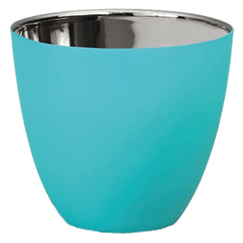 &Klevering waxinelichthouder aqua blauw zilver