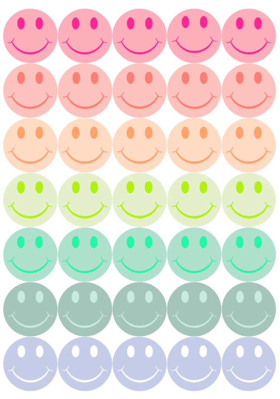 Stickervaria stickervel smileys