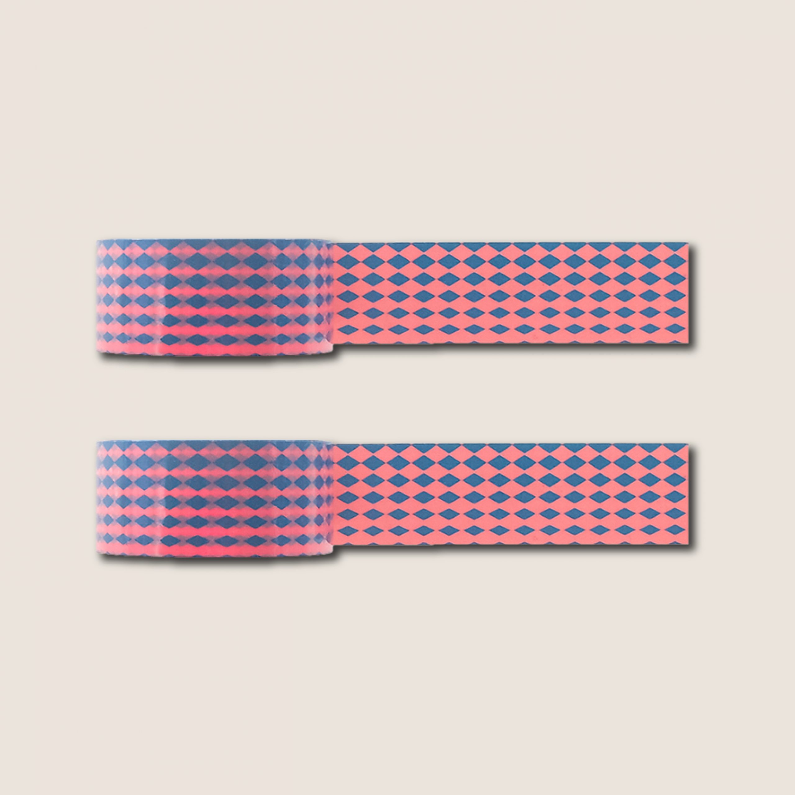 Wowgoods geblokt plakband diamond blauw roze