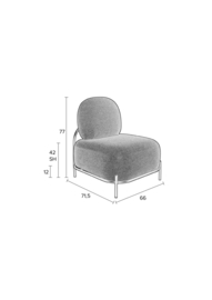 Polly lounge chair geel