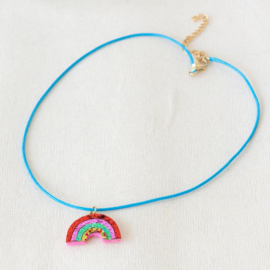 Rex London regenboog glitter ketting