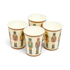 Papieren bekers kerst notenkraker