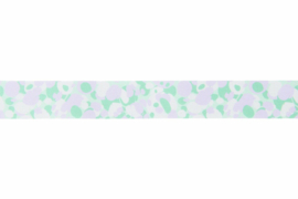 Taftband lint marmering mintgroen lila