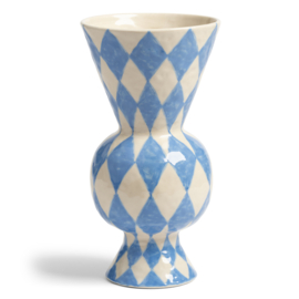 &Klevering Rhombic vaas blauw