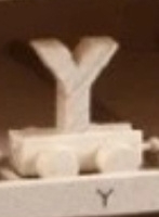 Houten letter Y