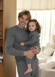 Feetje Pyjama wafel Zeegroen Family Limited Edition volwassene