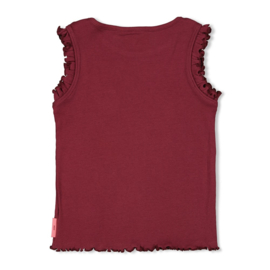 Singlet Rib Salsa Sunset Bordeaux