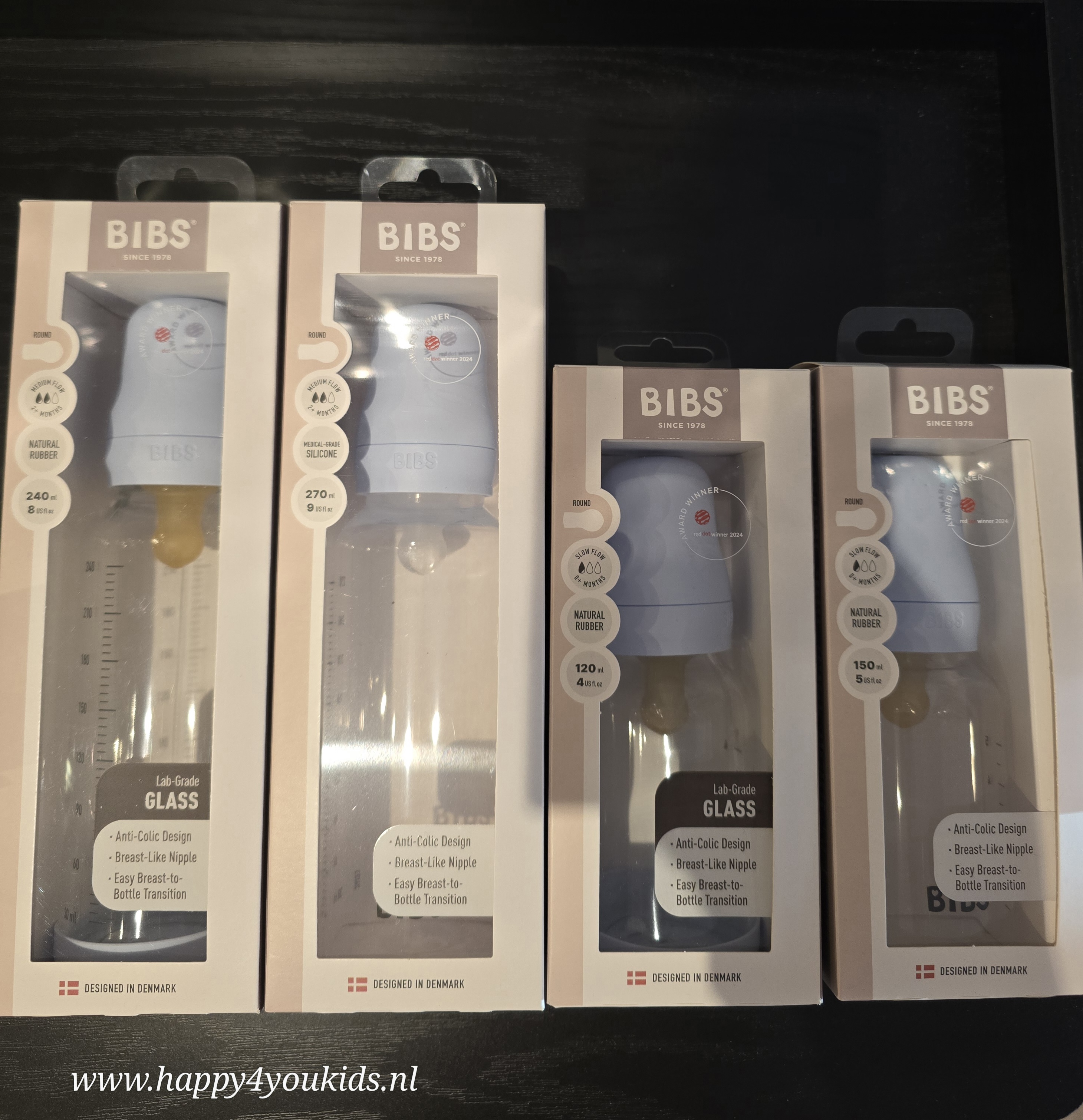 Bibs fles Blauw