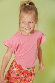 T-shirt met backprint Salsa Sunset Roze