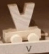 Houten letter V