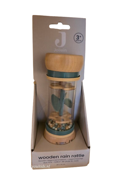 Jollein houten regenrammelaar blauw