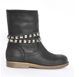 Riemen - Zwart met zilveren studs lang (prijs per paar)