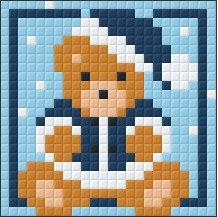 Kerstbeer blauw voor