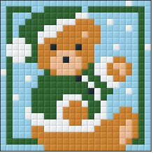 Kerstbeer groen zij