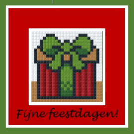 Kerstcadeautje rood streep