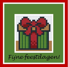 Kerstcadeautje groen streep
